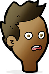 cartoon shocked man