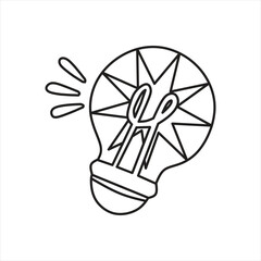 Light bulb icon. Line, solid and filled outline colorful version, outline and filled vector sign. Idea Symbol, logo illustration. Different style icons set. Vector graphics