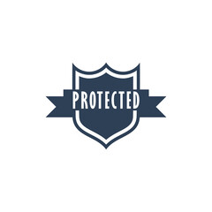 Protection shield isolated on transparent background