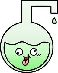 gradient shaded cartoon science experiment