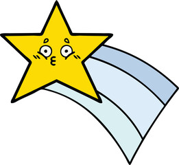 cute cartoon shooting rainbow star