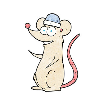textured cartoon happy mouse
