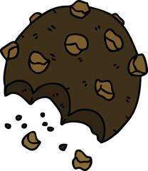 quirky hand drawn cartoon cookie