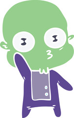 waving weird bald spaceman