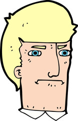 cartoon man narrowing eyes