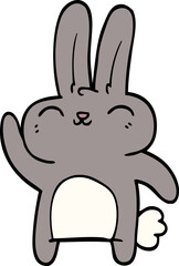 cartoon doodle happy rabbit