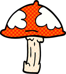 cartoon doodle poisonous toadstool
