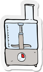 sticker of a cartoon mixer