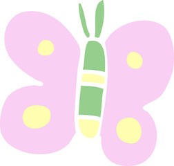 cartoon doodle butterfly