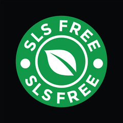 sls free rubber tamp, green color, vector illustration 