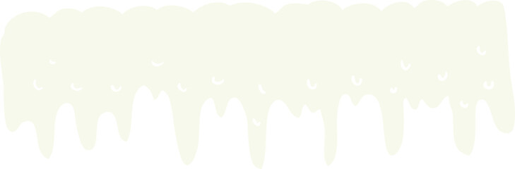 flat color illustration of a cartoon dripping splat