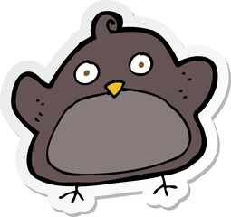sticker of a cartoon bird