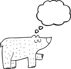 thought bubble cartoon bear