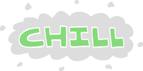 cartoon doodle chill sign