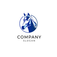 Luxurious horse logo design. Usable for business and brand company. Flat logo design template element.