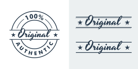 Original product badge logo. Stamp label circular round design template