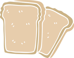 cartoon doodle slices of bread