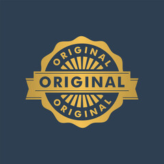 Original product badge logo. Stamp label circular round design template