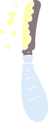 cartoon doodle butter knife