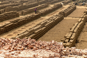 working on a brick-field in Bangladesh 