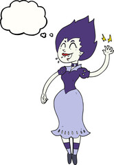 thought bubble cartoon vampire girl