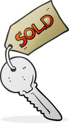 cartoon new house key