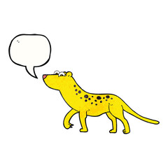 speech bubble textured cartoon leopard