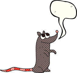 comic book speech bubble cartoon rat