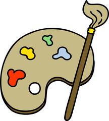 artist palette and brush