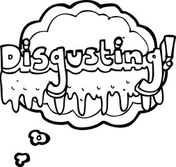 thought bubble cartoon disgusting symbol