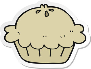 sticker of a cartoon pie