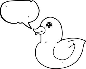 speech bubble cartoon rubber duck