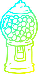cold gradient line drawing gumball machine