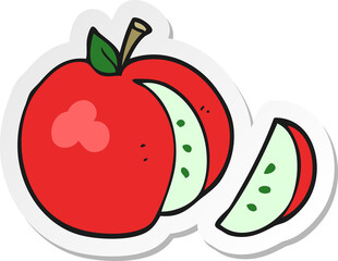 sticker of a cartoon apple
