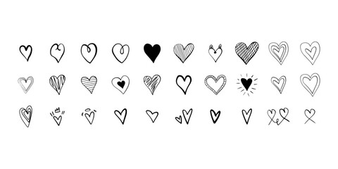 Heart in doodle style. Symbol of Valentine's Day and love. Shapes For Create Your Own Art. Abstract contemporary modern trendy vector. Design for card, print , logos, branding, mood boards, poster