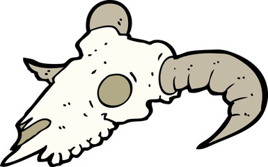 cartoon ram skull