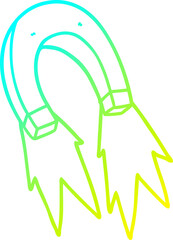 cold gradient line drawing cartoon magnet