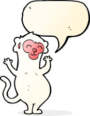 cartoon monkey with speech bubble