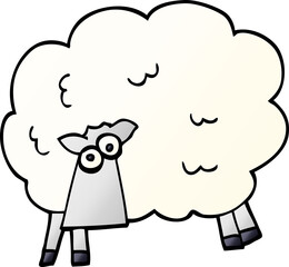 Naklejka premium cartoon doodle funny sheep