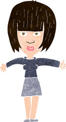 cartoon annoyed woman