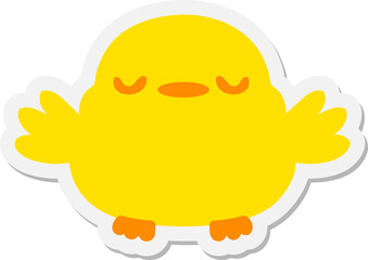 cute cartoon baby bird sticker
