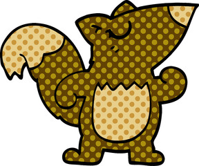 cartoon doodle confident squirrel