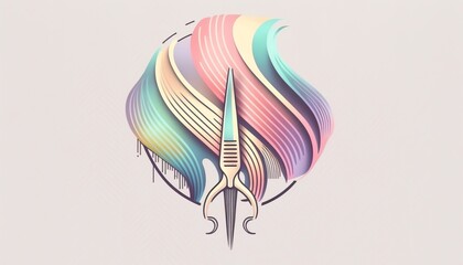 a nice pastel colored logo for hairdressers