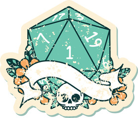 natural one d20 dice roll illustration
