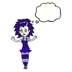 thought bubble cartoon vampire girl