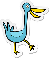 sticker of a funny cartoon duck