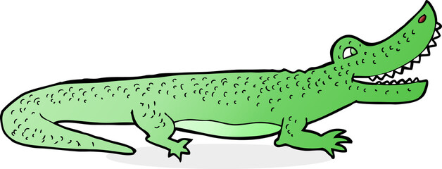 cartoon happy crocodile