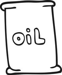 black and white cartoon oil drum