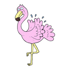 cartoon flamingo