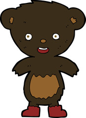 cartoon black bear cub